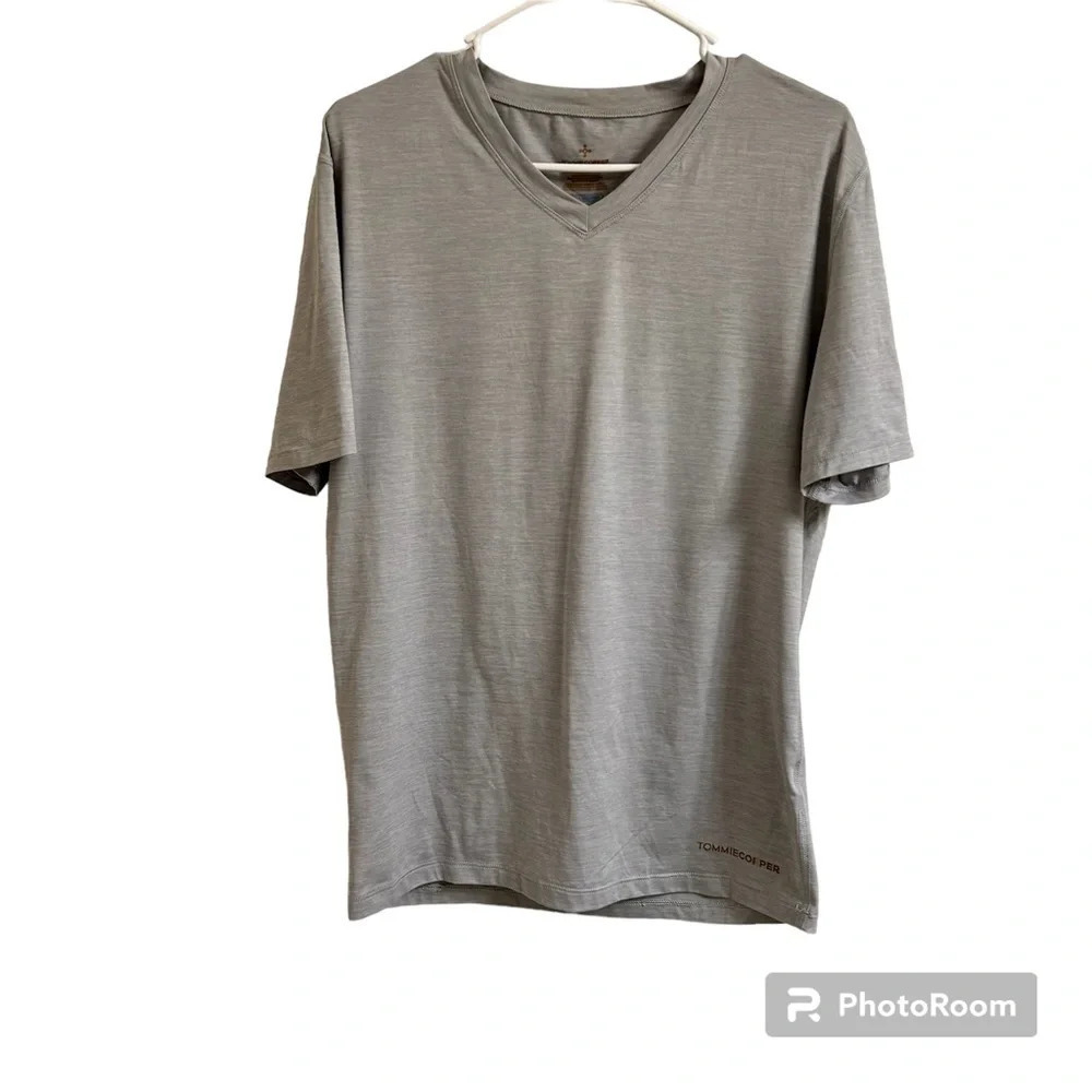 Tommie Copper Cool Copper V Neck Compression Women’s XL Short Sleeve Gray